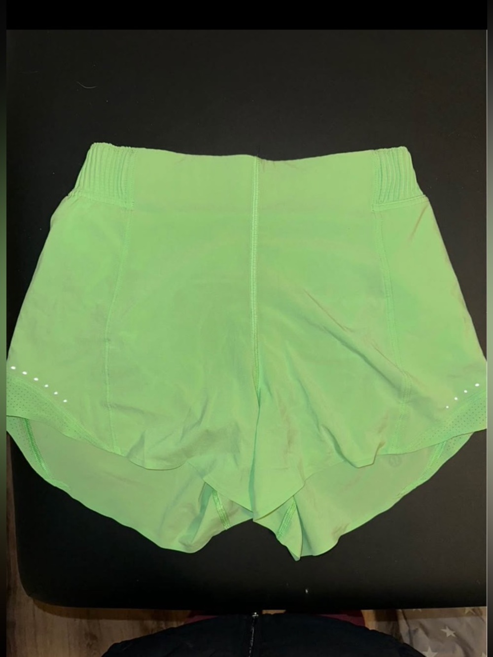 Neon Green Lululemon Running Athletic Shorts